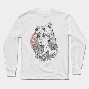 Deer shaman girl Long Sleeve T-Shirt